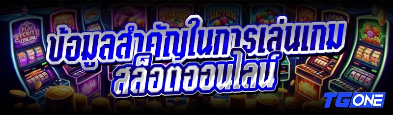 ข้อมูลสำคัญในการเล่นเกมสล็อตออนไลน์